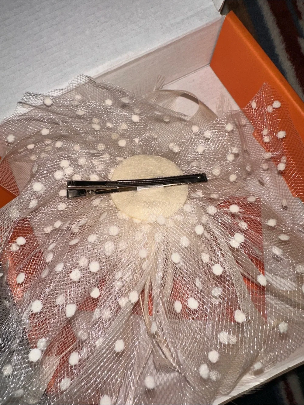 Cream Pearl Feather Fascinator Headpiece